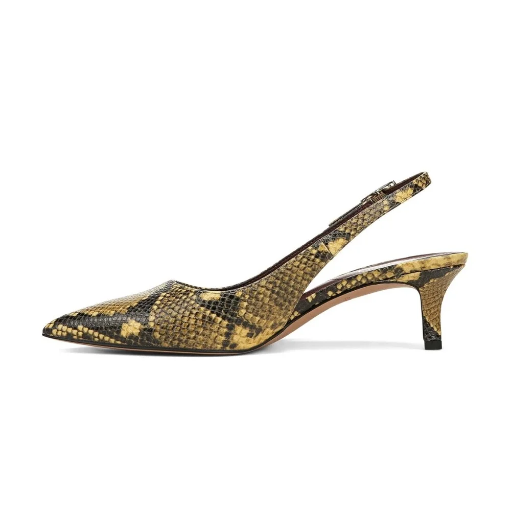 Franco Sarto Snakeskin Kate‎ Slingback Pump Size 6.5